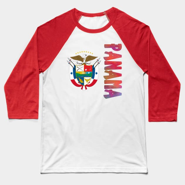 Panama Coat of Arms Design Baseball T-Shirt by Naves